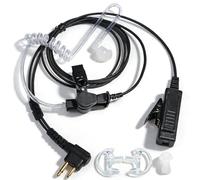 HYS Covert Acoustic Tube Security Bodyguard Earpiece Headset PTT Mic Compatible With Motorola CP040 DP1400 GP68 GP88 GP300 CT150 Pro1150 Hyera Midland 2 Way Radio (TB06+2MEB)