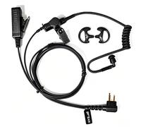 HYS Covert Acoustic Tube Security Bodyguard Earpiece Headset PTT Mic Compatible With Motorola CP040 DP1400 GP68 GP88 GP300 CT150 Pro1150 Hyera Midland 2 Way Radio (06-B+2MEB)