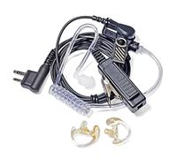 HYS Covert Acoustic Tube Security Surveillance Earpiece PTT Mic Headset Replaceable Medium Earmolds Compatible with Motorola CP040 DP1400 GP68 GP88 GP300 Pro1150 Hyera Midland 2 Way Radio