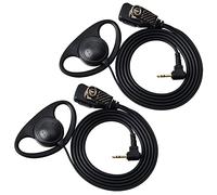 HYS D Shape 2.5mm Earpiece with Mic Walkie Talkie Headset Compatible with Motorola Talkabout TLKR T6 T60 T82 T82 Extreme T92 Two Way Radio (2)