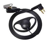 HYS D Shape Earpiece with Mic Compatible with Motorola CP040 CP140 Hytera Midland 2 Way Radio Inline PPT Headset for Police Security (1 Pack)