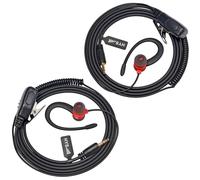 HYS Earpiece Compatible with Cobra PX650 RX680 RX380 AM1055 AM855 AM655 AM255 MicroTalk Walkie-Talkies, 2.5mm 1-Pin Headset with Microphone (RED01-2)