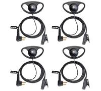 HYS Radio Earpiece Compatible with Motorola CP040 DP1400 Walkie Talkie | 4 Packs, D-Ring, for CP140 GP300 CLS1110, Headset with PPT for Police Security