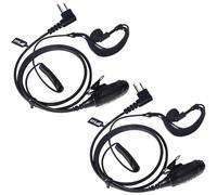 HYS Radio Earpiece Security Headset Compatible with Motorola CP040 DP1400 GP68 GP88 GP300 CT150 Pro1150 2-way Radio, G-Shape, PTT with Mic (G-2)