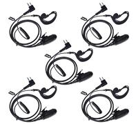 HYS Radio Earpiece Security Headset Compatible with Motorola CP040 DP1400 GP68 GP88 GP300 CT150 Pro1150 2-way Radio, G-Shape, PTT with Mic (G-5)