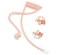 HYS Replacement Air/Transparent Acoustic Coil Tube Earbud Audio Kit and Silicone Ear Buds Medium Earmold for Walkie Talkie Earpiece (Fleshcolor, 1 Pack)