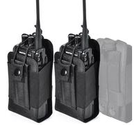 HYS Tactical MOLLE Radio Holster Pouch - Nylon Universal Holder for Duty Belt & Vest, for Baofeng, Motorola, Uniden, Cobra, Midland HT/Handheld Amateur Radios (Outdoor, Emergency, Public Safety)