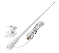 HYS VHF Marine Fiberglass Antenna 1.1m/43.7inch Gain Aerial 7 meters Coaxial Feeder with PL-259 Connector, 180° Rotatable ABS Mount Bracket for Yacht Cruise Ship Car Truck Motorhome
