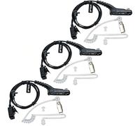 HYS Walkie Talkie Earpiece Covert Acoustic Tube Compatible for Motorola DP3400 DP4400 DP4800 DGP4150 XPR-6300 DGP6150 DGP5000 Radio, Security Surveillance Headset with PPT Mic (3)