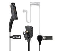 HYS Walkie Talkie Earpiece Covert Acoustic Tube Compatible for Motorola DP3400 DP4400 DP4800 DGP4150 XPR-6300 DGP6150 DGP5000 Radio, Security Surveillance Headset with PPT Mic (1)