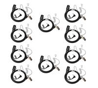 HYS Walkie Talkie Earpiece for Motorola TLKR T62 T82 Extreme T-92 H2O (10) | 1 Pack, 2.5mm 1Pin, Covert Acoustic Tube Headset Mic with PTT, for Security/Restaurants/School/Church/Industry