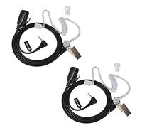 HYS Walkie Talkie Earpiece for Motorola TLKR T62 T82 Extreme T-92 H2O (2) | 1 Pack, 2.5mm 1Pin, Covert Acoustic Tube Headset Mic with PTT, for Security/Restaurants/School/Church/Industry