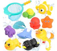 Hysagtek 11PCS Bath Play Set - Bath Tub Play Swimming Pool Paddling Pool Kit Wind-up Player for Adults Men Women