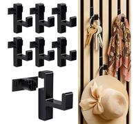 Hysagtek 6 Pack Acoustic Panel Hooks, No Drill Clip-On Aluminium Hangers, Damage Free Wall Storage Hooks for 13mm Spacing Acoustic Panels, Studio Home & Rental Space Organisation