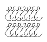 Hysagtek 60 Pcs Metal Mini Gutter Hang Hooks Weatherproof Light Clips Heavy Duty S Hooks for Outside String Lights, Hanging Ornament, Art Craft Display, Party Decorations