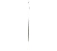 HySCHOOL Dressage Whip With White Leather Handle (39in) (Black)