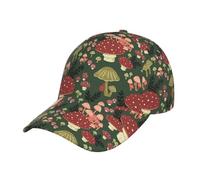 Hysdpuzk Bright Mushrooms Art Print Tylish Curved-Brim Baseball Cap - Full Print Polyester Hat for All Seasons and Genders