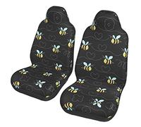 HYSDPUZK Bumble Bees Print All-In-One Car Seat Cover â€“ Full Size Print Design, Comfortable Polyester Fabric, Enhanced Protection For Car Seats