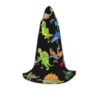 HYSDPUZK Cartoon Dinosaur Images Hooded Cape For Teens Halloween Costume, Cosplay, Masquerade, Wizard Robe