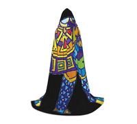 HYSDPUZK Colorful Elephant Hooded Cape For Teens Halloween Costume, Cosplay, Masquerade, Wizard Robe