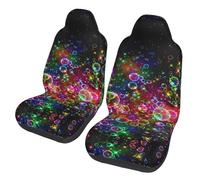 HYSDPUZK Colorful Rainbow Stars Print All-In-One Car Seat Cover â€“ Full Size Print Design, Comfortable Polyester Fabric, Enhanced Protection For Car Seats