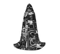 HYSDPUZK Cool Camera Collection Hooded Cape For Teens Halloween Costume, Cosplay, Masquerade, Wizard Robe