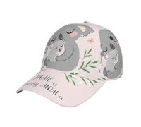 Hysdpuzk Cute Koala Mom Print Tylish Curved-Brim Baseball Cap - Full Print Polyester Hat for All Seasons and Genders