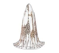 HYSDPUZK Cute Wild Cartoon Giraffes Hooded Cape For Teens Halloween Costume, Cosplay, Masquerade, Wizard Robe