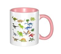 HYSDPUZK Double Color Ceramic Mug - 11oz Funny 3D Cartoon Dinosaur Images Pattern Coffee & Tea Cup, Cute Cups for Men Women