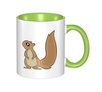 HYSDPUZK Double Color Ceramic Mug - 11oz Funny 3D Cartoon Squirrel Pattern Coffee & Tea Cup, Cute Cups for Men Women