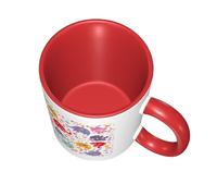 HYSDPUZK Double Color Ceramic Mug - 11oz Funny 3D Colorful Elephant Pattern Coffee & Tea Cup, Cute Cups for Men Women