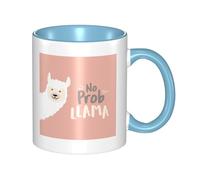 HYSDPUZK Double Color Ceramic Mug - 11oz Funny 3D Cute Llama Pattern Coffee & Tea Cup, Cute Cups for Men Women