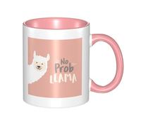HYSDPUZK Double Color Ceramic Mug - 11oz Funny 3D Cute Llama Pattern Coffee & Tea Cup, Cute Cups for Men Women