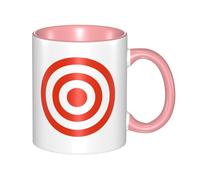 HYSDPUZK Double Color Ceramic Mug - 11oz Funny 3D Design Target Pattern Coffee & Tea Cup, Cute Cups for Men Women