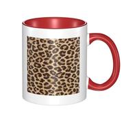 HYSDPUZK Double Color Ceramic Mug - 11oz Funny 3D Fun Leopard Print Pattern Coffee & Tea Cup, Cute Cups for Men Women