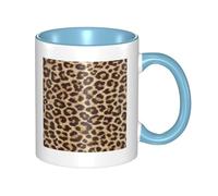 HYSDPUZK Double Color Ceramic Mug - 11oz Funny 3D Fun Leopard Print Pattern Coffee & Tea Cup, Cute Cups for Men Women