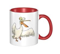 HYSDPUZK Double Color Ceramic Mug - 11oz Funny 3D Funny Pelican Pattern Coffee & Tea Cup, Cute Cups for Men Women