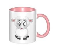HYSDPUZK Double Color Ceramic Mug - 11oz Funny 3D Lamb Pattern Coffee & Tea Cup, Cute Cups for Men Women