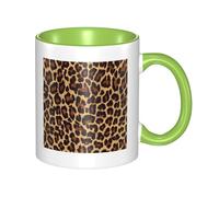 HYSDPUZK Double Color Ceramic Mug - 11oz Funny 3D Leopard Patterned Wallpaper Pattern Coffee & Tea Cup, Cute Cups for Men Women