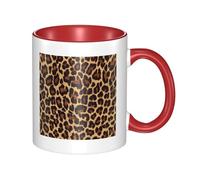 HYSDPUZK Double Color Ceramic Mug - 11oz Funny 3D Leopard Patterned Wallpaper Pattern Coffee & Tea Cup, Cute Cups for Men Women
