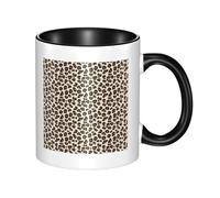 HYSDPUZK Double Color Ceramic Mug - 11oz Funny 3D Leopard Print Pattern Coffee & Tea Cup, Cute Cups for Men Women