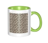 HYSDPUZK Double Color Ceramic Mug - 11oz Funny 3D Leopard Print Pattern Coffee & Tea Cup, Cute Cups for Men Women