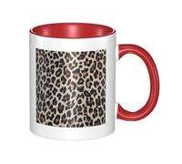 HYSDPUZK Double Color Ceramic Mug - 11oz Funny 3D Leopard Print Print Pattern Coffee & Tea Cup, Cute Cups for Men Women