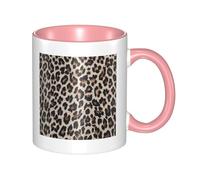 HYSDPUZK Double Color Ceramic Mug - 11oz Funny 3D Leopard Print Print Pattern Coffee & Tea Cup, Cute Cups for Men Women