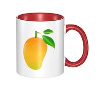 HYSDPUZK Double Color Ceramic Mug - 11oz Funny 3D Mango Pattern Coffee & Tea Cup, Cute Cups for Men Women