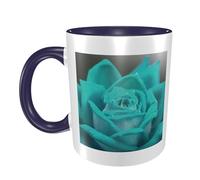 HYSDPUZK Double Color Ceramic Mug - 11oz Funny 3D Pretty Rose Pattern Coffee & Tea Cup, Cute Cups for Men Women