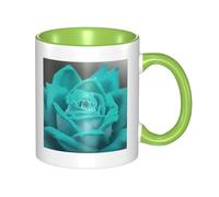 HYSDPUZK Double Color Ceramic Mug - 11oz Funny 3D Pretty Rose Pattern Coffee & Tea Cup, Cute Cups for Men Women