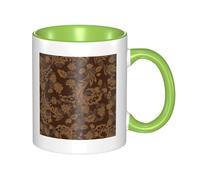 HYSDPUZK Double Color Ceramic Mug - 11oz Funny 3D Set of Ornate Floral Pattern Coffee & Tea Cup, Cute Cups for Men Women