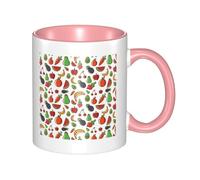 HYSDPUZK Double Color Ceramic Mug - 11oz Funny 3D Vegetable Fruit Pattern Coffee & Tea Cup, Cute Cups for Men Women