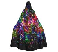 HYSDPUZK Halloween Hooded Cloak For Unisex Adults Fun Bright Beautiful Colorful Art Print Party & Cosplay Capeâ€‹
